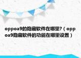 oppoa9的隱藏軟件在哪里?（oppoa9隱藏軟件的功能在哪里設(shè)置）