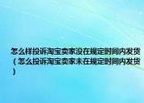怎么樣投訴淘寶賣(mài)家沒(méi)在規(guī)定時(shí)間內(nèi)發(fā)貨（怎么投訴淘寶賣(mài)家未在規(guī)定時(shí)間內(nèi)發(fā)貨）
