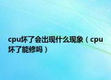 cpu壞了會出現(xiàn)什么現(xiàn)象（cpu壞了能修嗎）