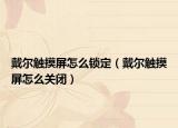 戴爾觸摸屏怎么鎖定（戴爾觸摸屏怎么關(guān)閉）