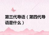 第三代導語（第四代導語是什么）