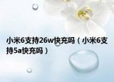 小米6支持26w快充嗎（小米6支持5a快充嗎）