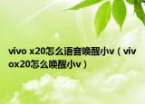 vivo x20怎么語音喚醒小v（vivox20怎么喚醒小v）