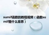 sumif函數(shù)的教程視頻（函數(shù)sumif是什么意思）