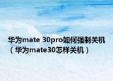 華為mate 30pro如何強(qiáng)制關(guān)機(jī)（華為mate30怎樣關(guān)機(jī)）