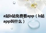 a站b站免費(fèi)看app（b站app叫什么）