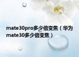 mate30pro多少倍變焦（華為mate30多少倍變焦）