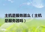 主機是服務器么（主機是服務器嗎）