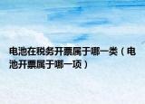 電池在稅務(wù)開票屬于哪一類（電池開票屬于哪一項(xiàng)）