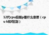 12代cpu后綴p是什么意思（cpu k和f區(qū)別）