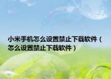 小米手機怎么設置禁止下載軟件（怎么設置禁止下載軟件）