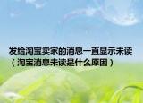 發(fā)給淘寶賣家的消息一直顯示未讀（淘寶消息未讀是什么原因）