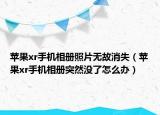 蘋果xr手機相冊照片無故消失（蘋果xr手機相冊突然沒了怎么辦）