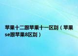 蘋果十二跟蘋果十一區(qū)別（蘋果se跟蘋果8區(qū)別）