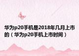 華為p20手機是2018年幾月上市的（華為p20手機上市時間）