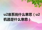 u2準(zhǔn)系統(tǒng)什么意思（u2機(jī)器是什么意思）