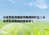 小米手機(jī)充電的充電線叫什么（小米手機(jī)充電線叫啥名字）