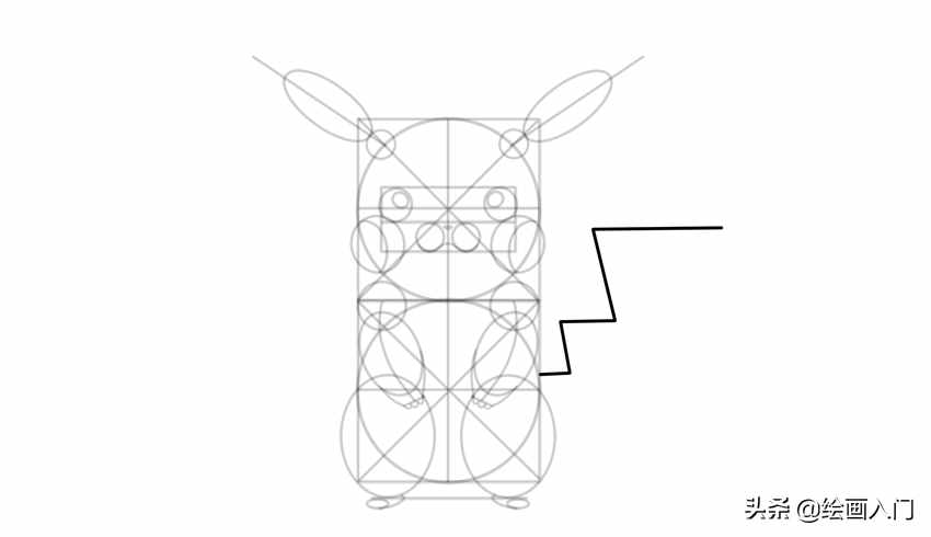 準(zhǔn)備好鉛筆和橡皮，1支記號筆，我們來畫皮卡丘