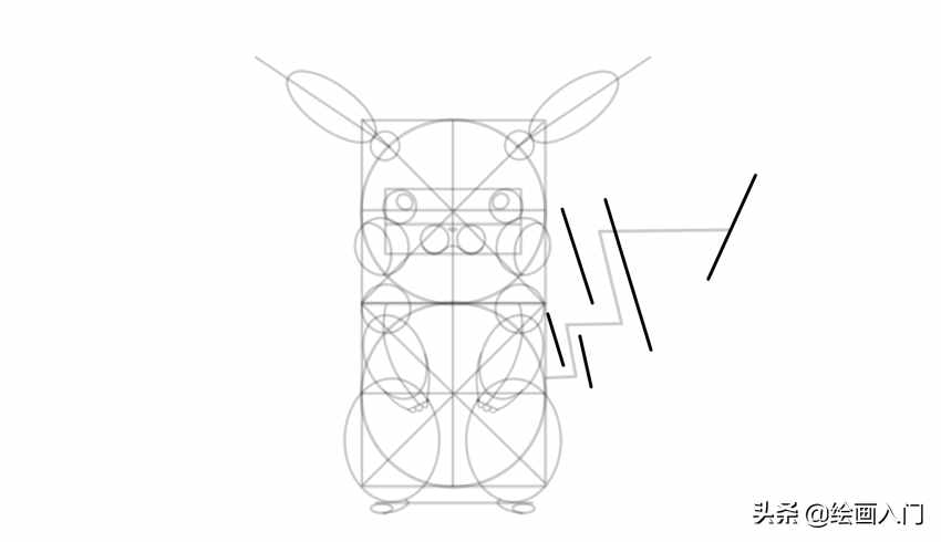 準(zhǔn)備好鉛筆和橡皮，1支記號筆，我們來畫皮卡丘