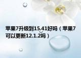 蘋果7升級到15.41好嗎（蘋果7可以更新12.1.2嗎）
