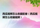 西瓜視頻怎么收藏配音（西瓜視頻怎么收藏視頻）