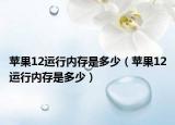 蘋果12運行內(nèi)存是多少（蘋果12運行內(nèi)存是多少）