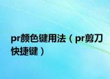 pr顏色鍵用法（pr剪刀快捷鍵）