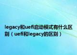 legacy和uefi啟動(dòng)模式有什么區(qū)別（uefi和legacy的區(qū)別）