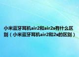 小米藍牙耳機air2和air2s有什么區(qū)別（小米藍牙耳機air2和2s的區(qū)別）