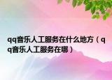 qq音樂人工服務(wù)在什么地方（qq音樂人工服務(wù)在哪）