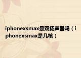 iphonexsmax是雙揚(yáng)聲器嗎（iphonexsmax是幾核）