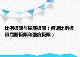 比例極限與屈服極限（何謂比例極限屈服極限和強(qiáng)度極限）