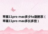 蘋果11pro max多少hz刷新率（蘋果11pro max多長多寬）