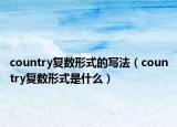 country復(fù)數(shù)形式的寫法（country復(fù)數(shù)形式是什么）