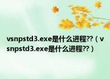 vsnpstd3.exe是什么進(jìn)程??（vsnpstd3.exe是什么進(jìn)程??）