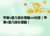 蘋果x是幾核處理器zol問答（蘋果x是幾核處理器）