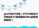 gts250顯卡功耗（GTS250的顯卡功率是多大?我用額定300w的電源夠用嗎?）