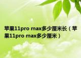 蘋果11pro max多少厘米長（蘋果11pro max多少厘米）