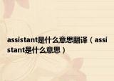 assistant是什么意思翻譯（assistant是什么意思）