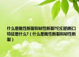 什么是脆性斷裂和韌性斷裂?它們的斷口特征是什么?（什么是脆性斷裂和韌性斷裂）