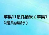 蘋果11是幾納米（蘋果11是幾g運行）