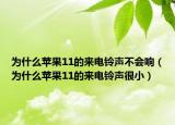 為什么蘋果11的來電鈴聲不會響（為什么蘋果11的來電鈴聲很?。? /></span></a>
                        <h2><a href=