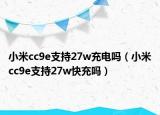 小米cc9e支持27w充電嗎（小米cc9e支持27w快充嗎）