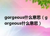 gorgeous什么意思（gorgeous什么意思）