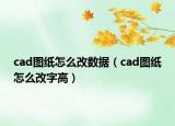 cad圖紙怎么改數(shù)據(jù)（cad圖紙怎么改字高）