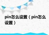 pin怎么設(shè)置（pin怎么設(shè)置）