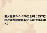 圖片像素240x320怎么調(diào)（怎樣把相片調(diào)整成像素320*240 大小100K）