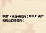 蘋果12點屏幕就亮（蘋果11點屏幕就會自動亮嗎）