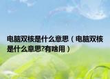 電腦雙核是什么意思（電腦雙核是什么意思?有啥用）