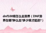 dnf100級怎么去異界（DNF異界在哪?腫么走?多少級才能進(jìn)?）